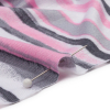 Pink, Gray and White Painterly Stripes Stretch Rayon Jersey - Detail | Mood Fabrics