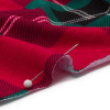 Red, Green and Black Plaid Cotton and Viscose Jersey - Detail | Mood Fabrics