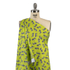 Zebras Printed on a Caye Neon Lemon UV Protective Compression Swimwear Tricot with Aloe Vera Microcapsules - Spiral | Mood Fabrics