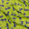 Zebras Printed on a Caye Neon Lemon UV Protective Compression Swimwear Tricot with Aloe Vera Microcapsules | Mood Fabrics