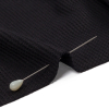 Black Rayon and Polyester Waffle Knit - Detail | Mood Fabrics