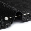 Ileana Metallic Black Textured Faux Leather - Detail | Mood Fabrics