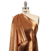 Ileana Metallic Copper Textured Faux Leather - Spiral | Mood Fabrics