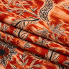 Mood Exclusive Red Rambling Brambles Stretch Polyester Woven - Folded | Mood Fabrics