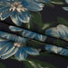 Mood Exclusive Blue Midnight at Giverny Sustainable Viscose Floral Jacquard - Folded | Mood Fabrics
