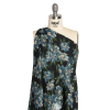 Mood Exclusive Blue Midnight at Giverny Sustainable Viscose Floral Jacquard - Spiral | Mood Fabrics