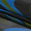 Mood Exclusive Blue Ebb and Flow Metallic Pinstriped Polyester Chiffon - Folded | Mood Fabrics