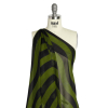 Mood Exclusive Green Delray Daze Metallic Pinstriped Polyester Chiffon - Spiral | Mood Fabrics