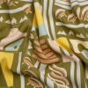 Mood Exclusive Olive Shape of the World Stretch Sustainable Rayon Batiste | Mood Fabrics