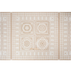 Mood Exclusive Beige Tapestry Tiles Metallic Dotted Crinkled Viscose Crepe Panel - Full | Mood Fabrics
