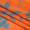 Mood Exclusive Orange and Blue Stamped on my Mind Viscose Georgette - Folded | Mood Fabrics