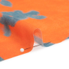 Mood Exclusive Orange and Blue Stamped on my Mind Viscose Georgette - Detail | Mood Fabrics