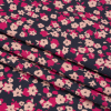 Mood Exclusive Navy Petals to Pick Stretch Cotton Twill - Folded | Mood Fabrics