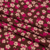 Mood Exclusive Brown Petals to Pick Stretch Cotton Twill - Folded | Mood Fabrics