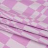 Mood Exclusive Lilac Cheeky Checkers Stretch Cotton Poplin - Folded | Mood Fabrics