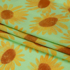 Mood Exclusive Bright Mint Bit of Sun Viscose Georgette - Folded | Mood Fabrics
