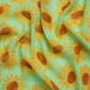 Mood Exclusive Bright Mint Bit of Sun Viscose Georgette | Mood Fabrics