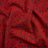 Mood Exclusive Red Dandelion Dreamer Stretch Polyester Seersucker | Mood Fabrics