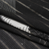 Mood Exclusive Black Tour de Quartz Metallic Pinstriped Viscose Dobby - Folded | Mood Fabrics