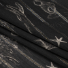 Mood Exclusive Black For Faustus Metallic Pinstriped Viscose Dobby - Folded | Mood Fabrics