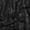 Mood Exclusive Black For Faustus Metallic Pinstriped Viscose Dobby | Mood Fabrics
