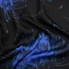 Mood Exclusive Blue Marine Magic Sustainable Viscose and Recycled Polyester Satin | Mood Fabrics