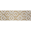 Ivory and Gold Geometric Ikat Viscose, Polyester and Linen Drapery Jacquard - Full | Mood Fabrics