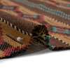 Arizona Brown, Turquoise and Red Diamond Bands Striped Cotton Twill - Detail | Mood Fabrics