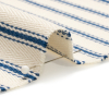 Navy on White Ticking Stripes Cotton Herringbone Twill - Detail | Mood Fabrics