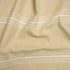 Crypton Sand Striped Stain Resistant Polyester and Linen Chenille Upholstery Woven | Mood Fabrics