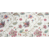 Berry, White and Teal Floral Slubbed Cotton Woven - Full | Mood Fabrics