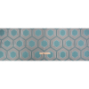 Teal, Charcoal and Gray Reverberating Hexagons Polyester Jacquard - Full | Mood Fabrics
