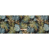Black and Green Tropical Leaves Polyester and Cotton Jacquard - Full | Mood Fabrics
