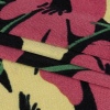 Black, Dark Rose and Yellow Floral Silk Jersey - Folded | Mood Fabrics