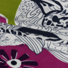 Magenta, Kiwi and Navy Flowers and Animal Sketches Silk Jersey - Folded | Mood Fabrics