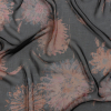 Black, Brown and Gray Hammered Flowers Silk Chiffon | Mood Fabrics