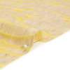 Luminous Yellow and Heathered Beige Ripples Lightweight Polyester and Linen Brocade - Detail | Mood Fabrics