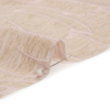 Luminous Pink and Heathered Beige Ripples Lightweight Polyester and Linen Brocade - Detail | Mood Fabrics