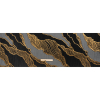 Metallic Gold and Black Abstract Formations Ribbed Burnout Luxury Brocade - Full | Mood Fabrics