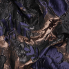 Metallic Rose Gold, Black and Navy Floral Luxury Brocade | Mood Fabrics