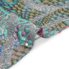 Metallic Silver, Blue and Pink Organic Flow Luxury Brocade - Detail | Mood Fabrics