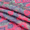 Metallic Silver, Hot Pink and Lavender Diamond Skies Luxury Brocade - Folded | Mood Fabrics