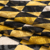 Mood Exclusive Yellow Healthshire Hills Geometric Burnout Polyester Woven - Folded | Mood Fabrics