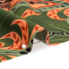 Mood Exclusive Green Bountiful Blooms Lightweight Polyester Crepe - Detail | Mood Fabrics