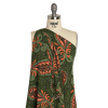 Mood Exclusive Green Bountiful Blooms Lightweight Polyester Crepe - Spiral | Mood Fabrics