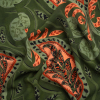Mood Exclusive Green Bountiful Blooms Lightweight Polyester Crepe | Mood Fabrics