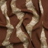 Mood Exclusive Brown Woven in Time Crinkled Gauzy Viscose Crepe | Mood Fabrics