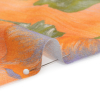 Mood Exclusive Orange Clementines and Lavender Cotton Crepe - Detail | Mood Fabrics