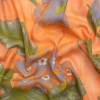 Mood Exclusive Orange Clementines and Lavender Cotton Crepe | Mood Fabrics