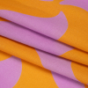 Mood Exclusive Orange Gumdrop Pinwheels Cotton Crepe - Folded | Mood Fabrics